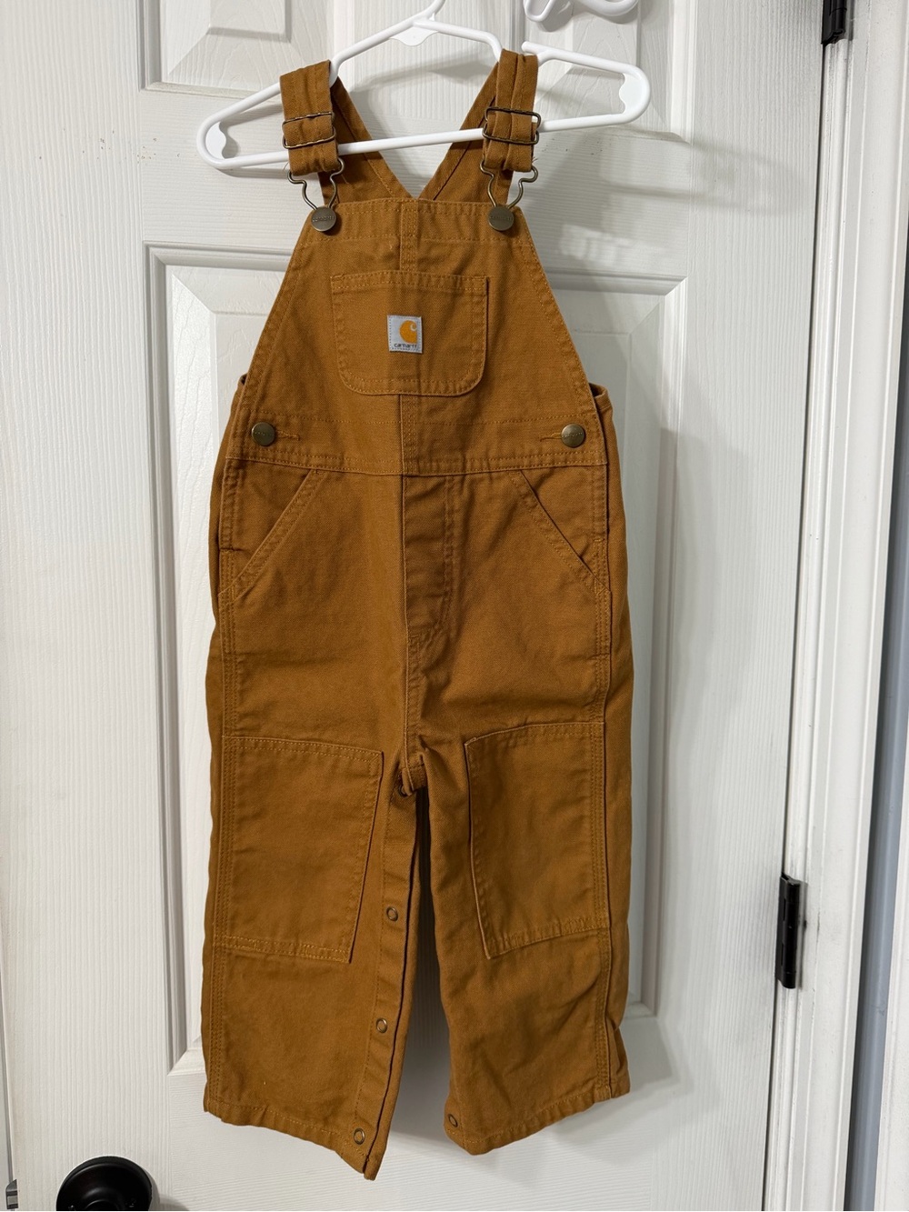 Carhartt Kids' Caramel Brown Duck Canvas Overalls